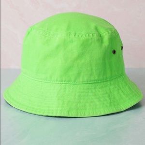 Stone wash Neon Bucket Hat (Lime Green)